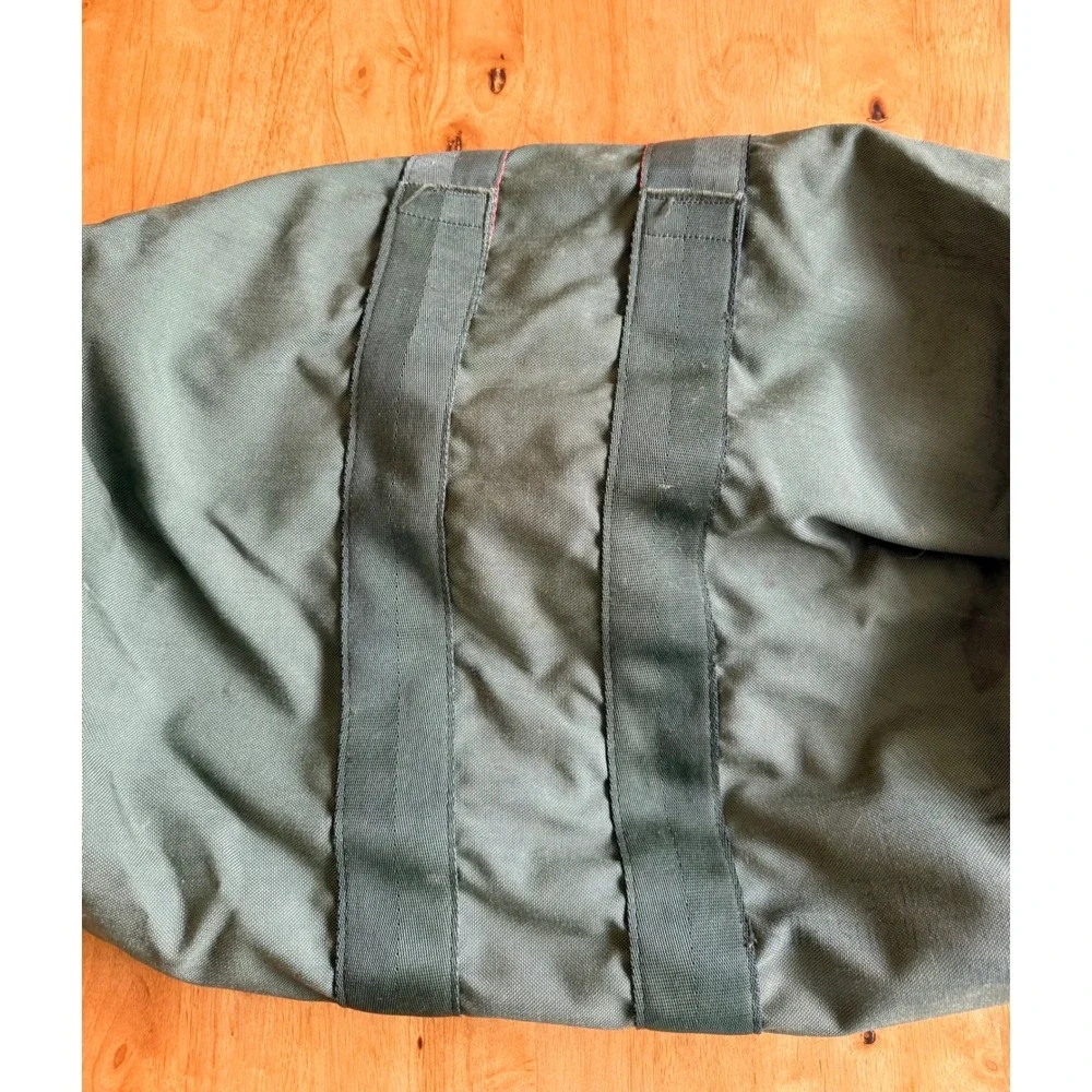 Vintage US Military‎ Flyers Kit Bag Olive Drab Canvas Duffel Cargo Bag